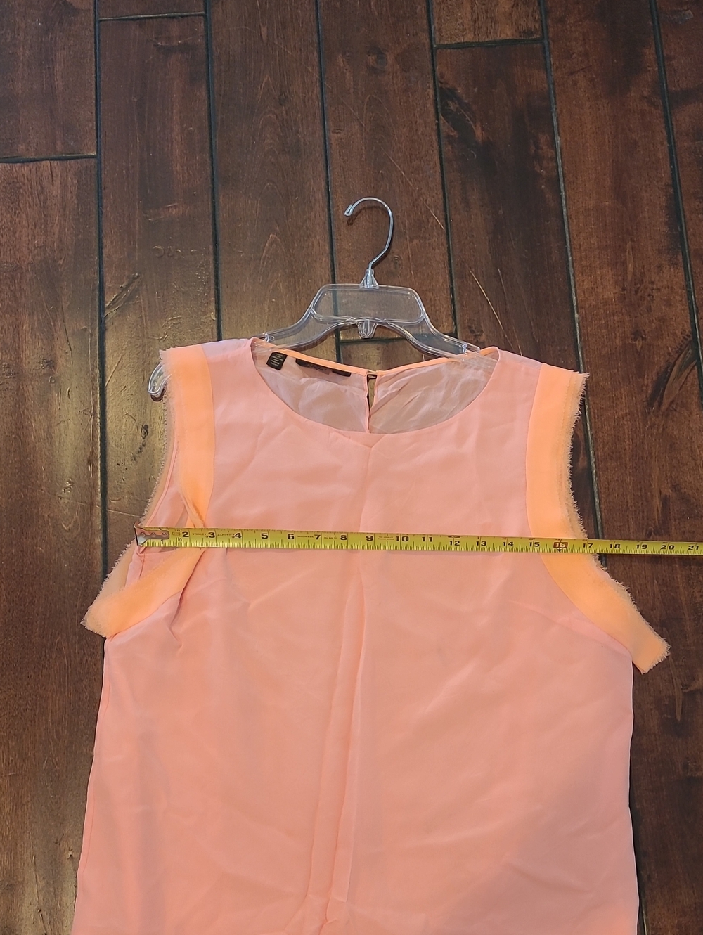 Ted Baker Peach Shortsleeve Silk Lightweight Top Size 4/L - Picture 4 of 6